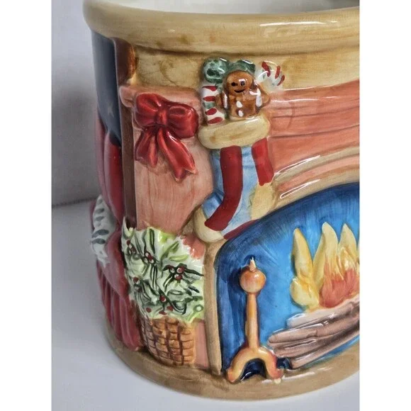 Susan Winget Mug Christmas Certified International 3D Ceramic Tree Fireplace Cup - Picture 10 of 16